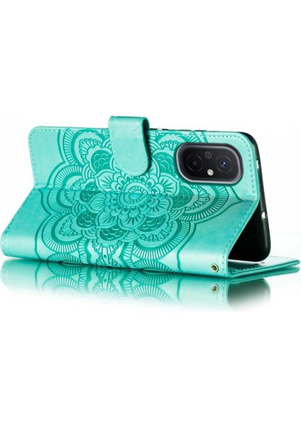 Xiaomi Redmi Için 12C 4g Deri Cüzdanlı Telefon Kapağı Mandala Baskalı Damla Geçirmez Stand Örnek Yeşil (Yurt Dışından) indirimleri