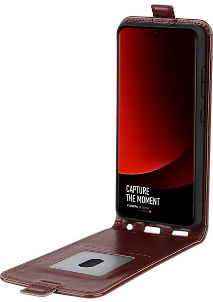 Kart Tutucu Deri Telefon Kılıfı Xiaomi 13 Ultra Çılgın At Doku Dikey Flip Telefon Kapak Kılıfı (Yurt Dışından) fiyatları