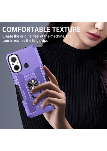 Xiaomi Redmi 12C 4g Pc+Tpu Anti-Çizik Telefon Kasası Yüzüğü Kickstand Sağlam Kapak Morası (Yurt Dışından) modelleri
