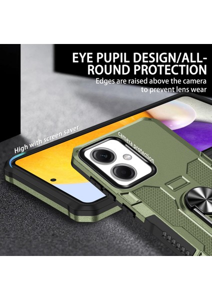 Xiaomi Redmi Için Note 12 5g (Çin)/(Hindistan)/(Global)/poco X5 5g Telefon Kılıfı Pc+Tpu Ring Tutucu Kickstand Cover-Green (Yurt Dışından) fırsatları