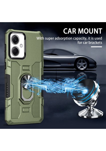 Xiaomi Redmi Için Note 12 5g (Çin)/(Hindistan)/(Global)/poco X5 5g Telefon Kılıfı Pc+Tpu Ring Tutucu Kickstand Cover-Green (Yurt Dışından) indirimleri