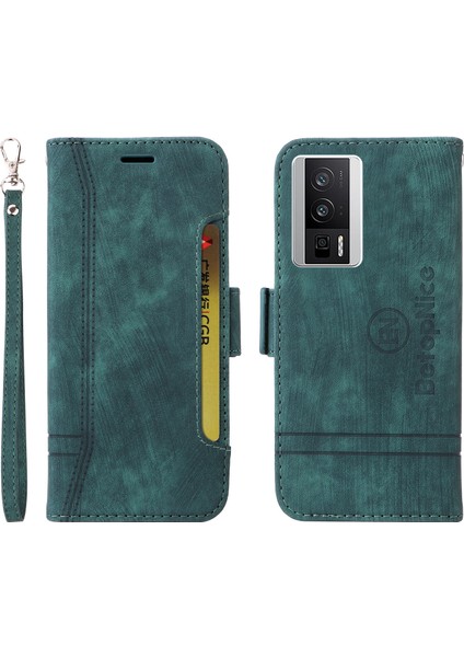 Xiaomi Için Redmi K60 5G/K60 Pro 5g/poco F5 Pro 5g Pu Deri Telefon Kapağı Şok Geçirmez Vaka-Yeşillik (Yurt Dışından)