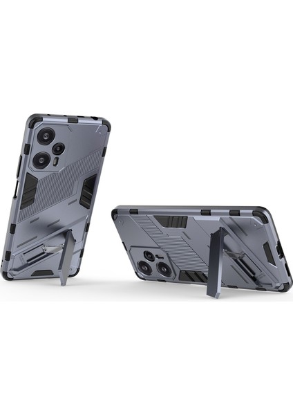 Xiaomi Redmi Için Note 12 Turbo/poco F5 5g Sabit Pc+Esnek Tpu Telefon Kılıfı Kickstand Şok Geçirmez Kapak-Dark Mavi (Yurt Dışından)
