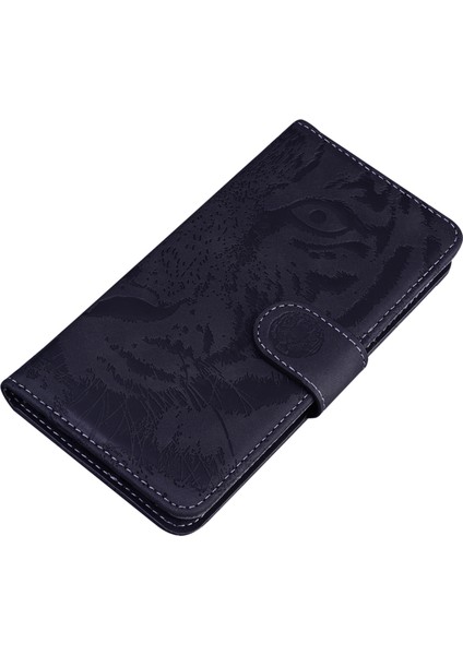 Xiaomi Redmi Için Note 12 4g Cüzdan Kılıfı Stand Tiger Baskı Flip Folio Pu Deri Telefon Kapak Black (Yurt Dışından)