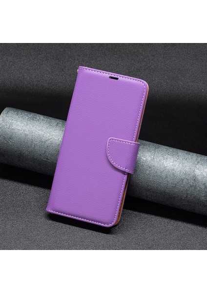 Xiaomi Için Cüzdan Kılıfı Redmi 12C 4g Pu Deri Telefon Kılıfı Düz ​​renk Stand Mobil Telefon Kapak-Moral (Yurt Dışından)