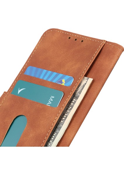Xiaomi Için Khazneh Redmi Note 12 4g Stand Telefon Kılıfı Retro Doku Cüzdan Pu Deri Telefon Kapak-Kahverengi (Yurt Dışından) modelleri