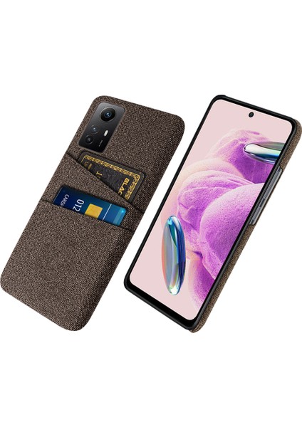Xiaomi Redmi Için Telefon Kılıfı Not 12S 4g, Çift Kart Pıhtıları Sabit Pc+Bez Cep Telefonu Kapak Kahverengi (Yurt Dışından)