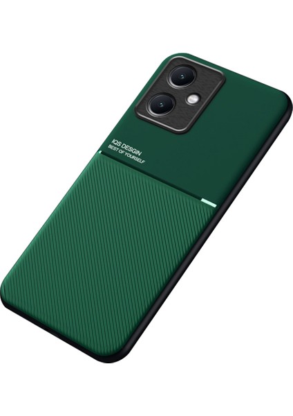 Xiaomi Redmi Için Arka Koruyucu Not 12 5g (Çin), Çizgiler Basılı Pu Deri+Tpu Hibrit Kabuk Dahili Metal Yeşil Yeşil (Yurt Dışından)