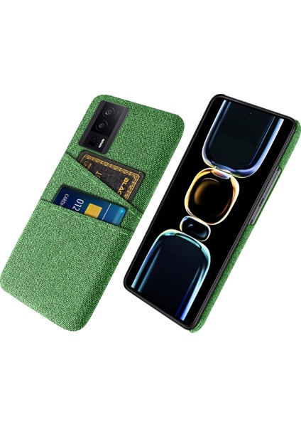 Xiaomi Poco F5 Pro 5g/redmi K60 Pro 5G/K60 5g Sert Pc+Bez Telefon Kılıfı Koruyucu Kapak 2 Kart Yuvası Yeşili (Yurt Dışından)