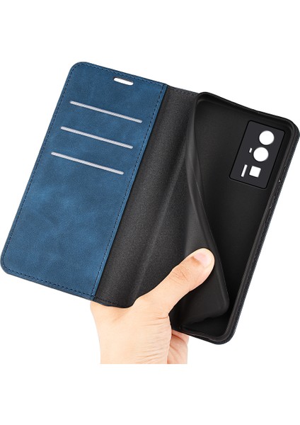 Xiaomi Için Poco F5 Pro 5g/redmi K60 Pro 5G/K60 5g Cilt Touch Hissed Hissedilen Manyetik Oto Ahmsorbed Cüzdan Pu Deri Flip Stand Telefon Kapak Mavisi (Yurt Dışından) fırsatları