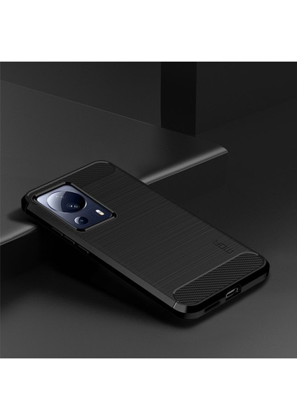 Xiaomi 13 Lite/civi 2 5g Karbon Fiber Fırçalanmış Akıllı Telefon Kasası Çizilmeye Dayanıklı Tpu Telefon Geri Kapak-Siyah (Yurt Dışından) fiyatları