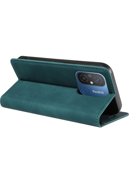 Xiaomi Redmi Için 12C 4G/11A 4g/poco C55 4g Telefon Cüzdan Kılıfı Rfıd Blowıng Deri Stand Kapak Yeşili (Yurt Dışından) fırsatları