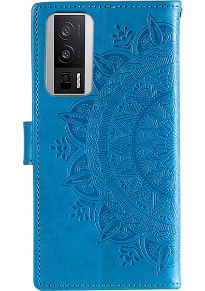 Xiaomi Poco F5 Pro 5g/redmi K60 Pro 5G/K60 5g Cep Telefonu Kabuğu Baskılı Mandala Çiçek Desen Cüzdan Stand Telefon Kılıf Mavisi (Yurt Dışından) indirimleri