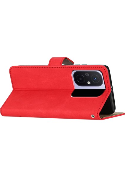 Xiaomi Için Redmi 12C 4g Baskılı Çizgiler Cüzdan Deri Telefon Kılıf Çılgın At Doku Standı Kapak-Kırmızı (Yurt Dışından) indirimleri