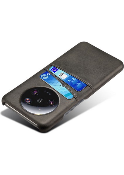 Xiaomi Için 13 Ultra Telefon Kapağı Ikili Kart Yuvaları Pu Deri Kapalı Sabit Pc Telefon Geri Koşul Black (Yurt Dışından) modelleri