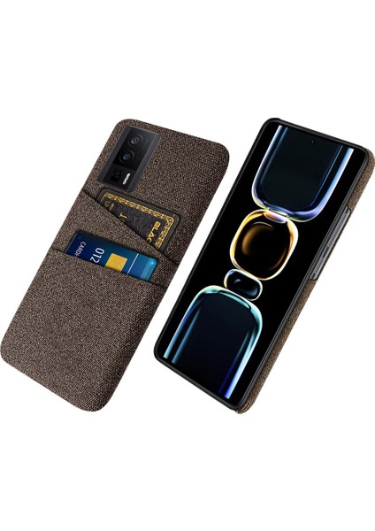 Xiaomi Poco F5 Pro 5g/redmi K60 Pro 5G/K60 5g Sert Pc+Bez Telefon Kılıfı Koruyucu Kapak 2 Kart Yuvası Kahverengi (Yurt Dışından)