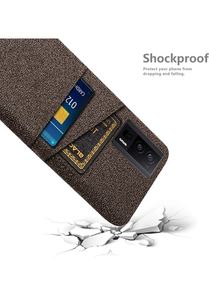 Xiaomi Poco F5 Pro 5g/redmi K60 Pro 5G/K60 5g Sert Pc+Bez Telefon Kılıfı Koruyucu Kapak 2 Kart Yuvası Kahverengi (Yurt Dışından) fırsatları