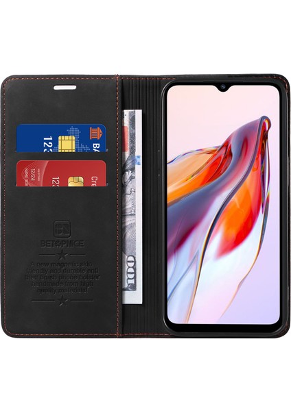 Xiaomi Redmi Için 12C 4G/11A 4g/poco C55 4g Telefon Cüzdan Kılıfı Rfıd Blowıng Deri Stand Kapağı Black (Yurt Dışından) fiyatları