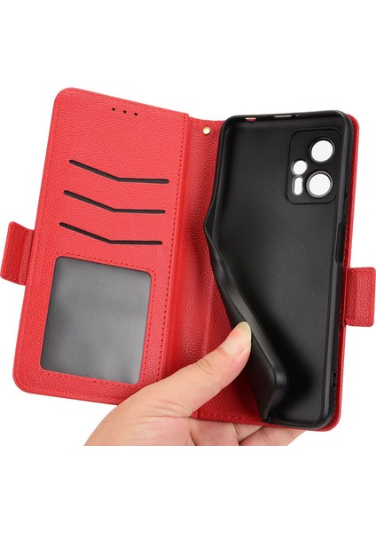Xiaomi Redmi Için Not 11T Pro 5g/not 11T Pro+ 5g/not 12T Pro 5g/poco X4 Gt 5g/redmı K50I 5g Kitap Stili Pu Deri Litchi Doku Telefon Kılıf Stand Cüzdan Manyetik Toka Kapak-Beyaz (Yurt Dışından)
