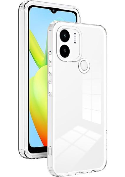 Xiaomi Için Redmi A1+ 4g/redmi A2+ 4g/poco C50 4g Tpu+ Pc Temiz Telefon Kılıfı Önleme Önleyici Anti-Drop Kapak-Beyaz (Yurt Dışından)
