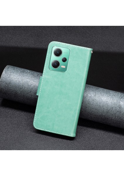 Xiaomi Redmi Için Pu Deri Kılıf Not 12 5g (Global)/(Hindistan)/(Çin)/poco X5 5g Cüzdan Telefon Kapağı Kelebek Baskılı Telefon Kılıfı Kayış Yeşili (Yurt Dışından) indirimleri