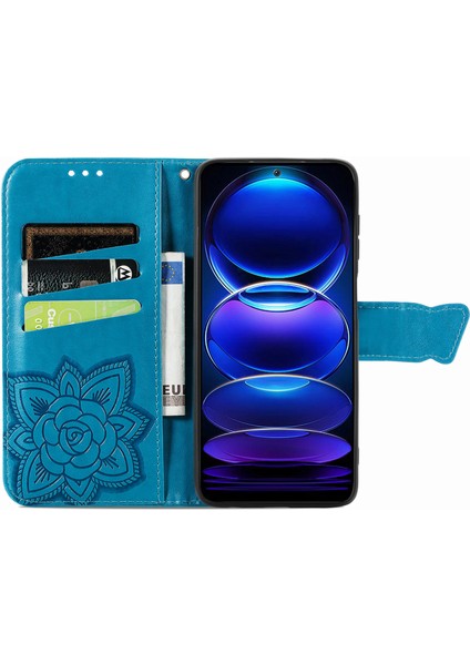 Xiaomi Redmi Için Flip Cüzdan Kılıfı Not 12 Pro 5g/not 12 Pro Speed ​​5g/poco X5 Pro 5g, Pu Deri Desresif Kelebek Stand Telefon Kapak Mavisi (Yurt Dışından) fırsatları