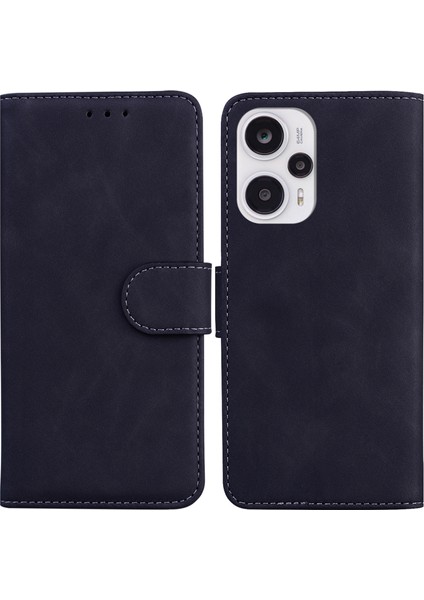 Xiaomi Redmi Için Cüzdan Kılıfı Not 12 Turbo/poco F5 5g, Stand Pu Deri Telefon Kapağı Black (Yurt Dışından)