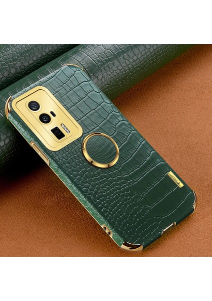 Xiaomi Poco F5 Pro 5g/redmi K60 5G/K60 Pro 5g Ring Kickstand Telefon Kasası Timsah Doku Deri Kaplamalı Tpu Arka Kapak Yeşili (Yurt Dışından) indirimleri