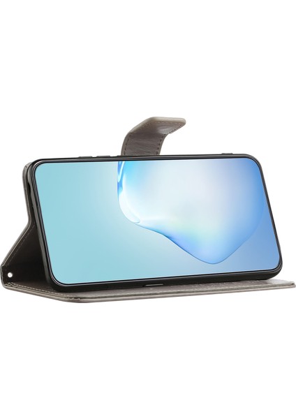 Xiaomi Redmi Için Anti-Drop Telefon Kılıfı Not 12 5g (Global)/(Hindistan)/(Çin)/poco X5 5g Pu Deri Koruyucu Telefon Kapak Standı Baskılı Baykuş Ağacı Desen Grey (Yurt Dışından) modelleri