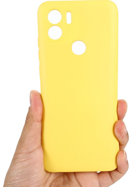 Xiaomi Redmi Için Sıvı Silikon Kılıf A1+ 4g/a2+ 4g/poco C50 4g Şok Geçirmez Telefon Kasası Strap-Sarı (Yurt Dışından) modelleri