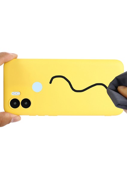 Xiaomi Redmi Için Sıvı Silikon Kılıf A1+ 4g/a2+ 4g/poco C50 4g Şok Geçirmez Telefon Kasası Strap-Sarı (Yurt Dışından) fırsatları