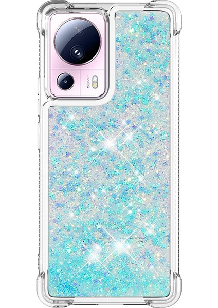 Xiaomi 13 Lite/civi 2 5g Yumuşak Tpu Kasa Sıvı Bling Parıltı Akan Telefon Kapak-Mavisi/pentagram (Yurt Dışından) modelleri
