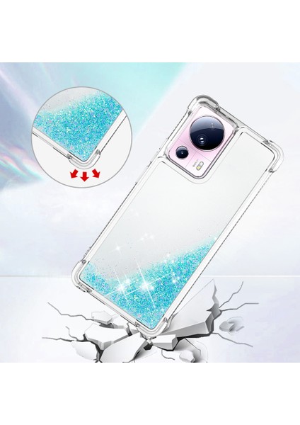 Xiaomi 13 Lite/civi 2 5g Yumuşak Tpu Kasa Sıvı Bling Parıltı Akan Telefon Kapak-Mavisi/pentagram (Yurt Dışından) fırsatları