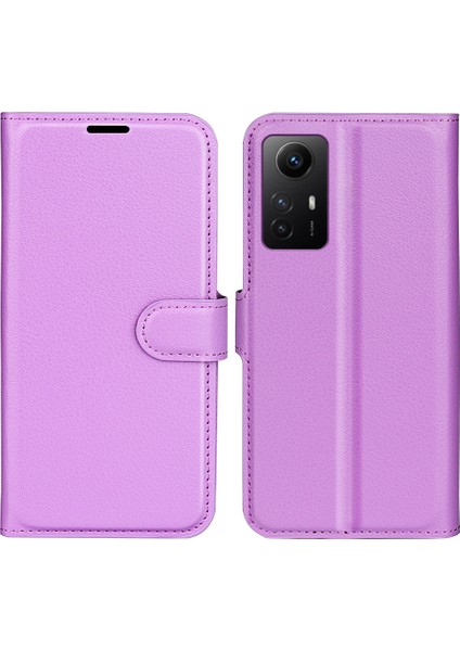 Xiaomi Için Redmi Not 12S 4g Litchi Doku Cüzdan Telefon Kapağı Standı Pu Deri Kılıf (Yurt Dışından)