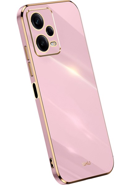 Xiaomi Redmi Note 12 Pro 5g Için Xinli Şok Geçirmez Telefon Kılıfı, Elektraplatma Altın Kenar Tpu Telefon Kapak Morası (Yurt Dışından)