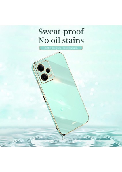 Xiaomi Redmi Note 12 Pro 5g Için Xinli Şok Geçirmez Telefon Kılıfı, Elektraplatma Altın Kenar Tpu Telefon Kapak Morası (Yurt Dışından)