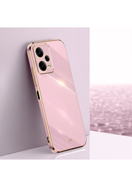Xiaomi Redmi Note 12 Pro 5g Için Xinli Şok Geçirmez Telefon Kılıfı, Elektraplatma Altın Kenar Tpu Telefon Kapak Morası (Yurt Dışından)