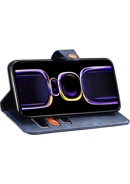 Xiaomi Için Poco F5 Pro 5g/redmi K60 Pro 5G/K60 5g Ince Doku Tpu+Pu Deri Cüzdan Telefon Flip Kılıf Anti-Çizelge Cep Telefonu Stand Kapak Black (Yurt Dışından) fırsatları