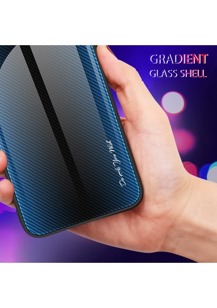Xiaomi Redmi Için Not 12 Turbo/poco F5 5g Karbon Fiber Doku Kabuk Kapağı Temperli Cam Geri+Yumuşak Tpu Telefon Kılıfı Black (Yurt Dışından)