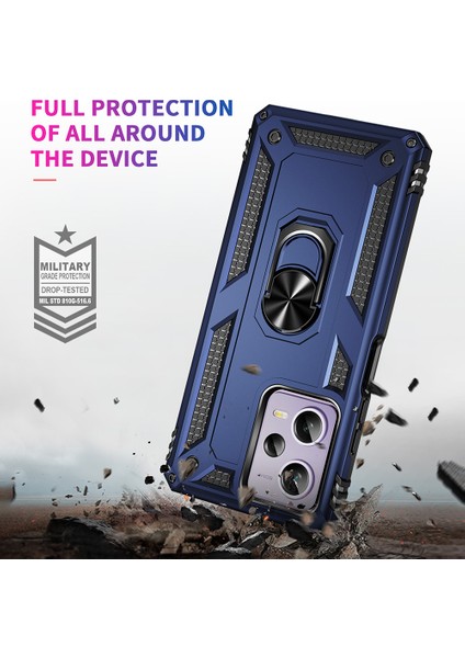 Xiaomi Redmi Için Ring Tutucu Kickstand Telefon Kılıfı Note 12 Pro 5g/note 12 Pro Speed ​​5g/poco X5 Pro 5g, Tpu+Pc Hybrid Cover-Blue (Yurt Dışından) fırsatları