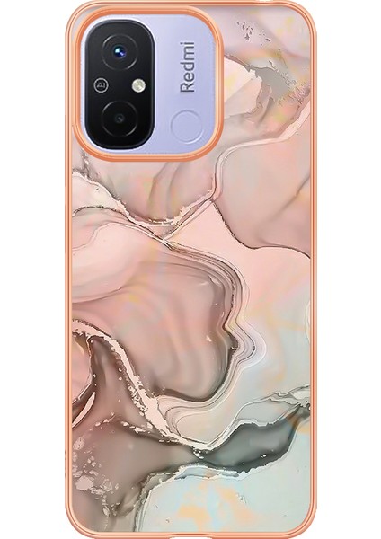 Xiaomi Redmi Için 12C 4G/11A 4g Telefon Kılıfı 2.0mm Elektrapan Imd Mermer Desen Tpu Kapak Pembe (Yurt Dışından) fiyatları