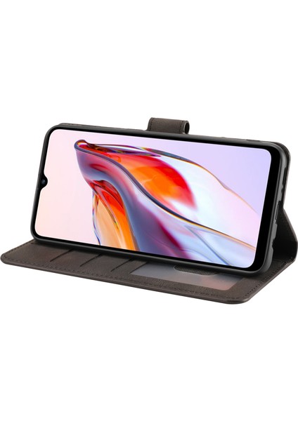 Xiaomi Redmi 12C 4g/poco C55 4g Pu Deri Telefon Kılıfı Strap-Black Için Stand Cüzdan Kapağı (Yurt Dışından) fırsatları