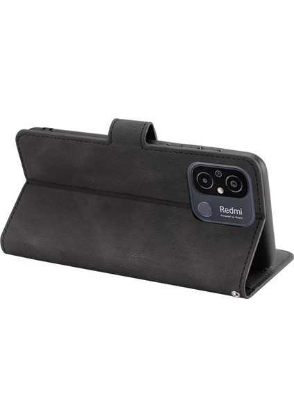 Xiaomi Redmi 12C 4g/poco C55 4g Pu Deri Telefon Kılıfı Strap-Black Için Stand Cüzdan Kapağı (Yurt Dışından) indirimleri