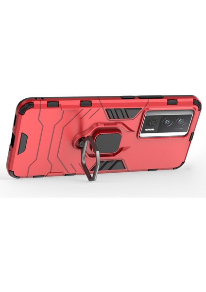 Xiaomi Poco F5 Pro 5g/redmi K60 Pro 5G/K60 5g Cep Telefonu Kılıf Halkası Kickstand Şok Geçirmez Telefon Kapak-Kırmızı (Yurt Dışından) indirimleri