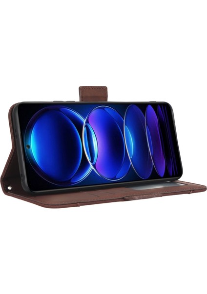 Xiaomi Redmi Için Çoklu Kart Yuvası Telefon Kılıfı Not 12 5g (Global)/(Hindistan)/(Çin)/poco X5 5g, Çift Manyetik Toka Telefon Kapağı Stand Pu Deri Cüzdan Koruyucu Kabuk-Kahverengi (Yurt Dışından) fırsatları
