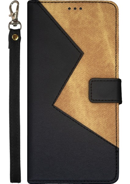 Xiaomi Redmi Için Note 12 Pro 5g/note 12 Pro Speed ​​5g/poco X5 Pro 5g Renk Ekleme Pu Deri Kart Yuvaları Kapak Standı Manyetik Kapatma Flip Telefon Kılıfı Kayış-Black (Yurt Dışından)