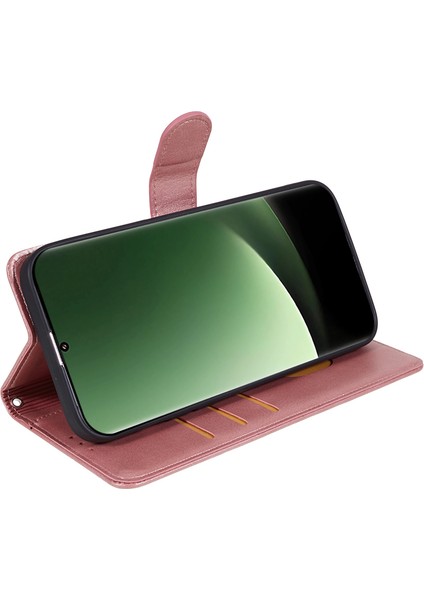 Xiaomi Için 13 Ultra Pu Deri Telefon Kasası Buzağı Doku Cüzdan Stand Koruyucu Kapak Çizgisi Altın (Yurt Dışından) indirimleri
