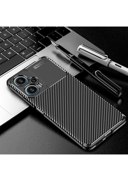 Xiaomi Redmi Için Yumuşak Tpu Kılıfı Not 12 Turbo/poco F5 5g Karbon Fiber Doku Şok Geçirmez Cep Telefonu Kapağı (Yurt Dışından) fiyatları