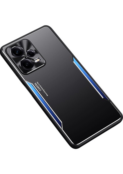 Xiaomi Redmi Için Note 12 Pro 5g Alüminyum Alaşım+Tpu Arka Kapak Anti-Drop Mobile Case-Blue (Yurt Dışından)
