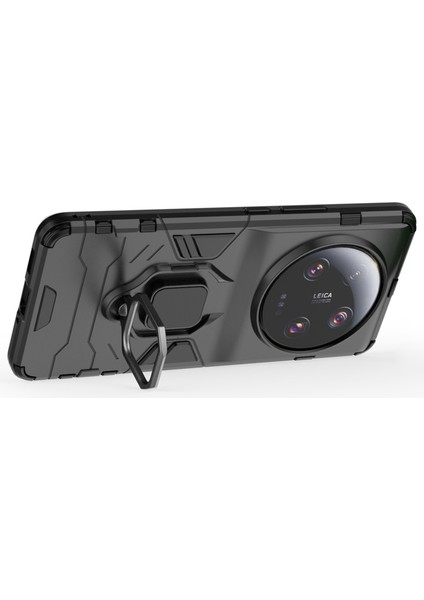 Xiaomi 13 Ultra Kickstand Anti-Drop Telefon Kılıfı Yumuşak Tpu Sabit Pc Telefon Kapak Black (Yurt Dışından) fiyatları